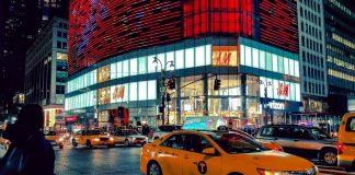 Take a taxi after shopping