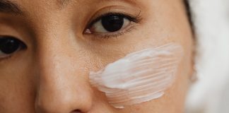 New Products for Your Skin cream on persons face